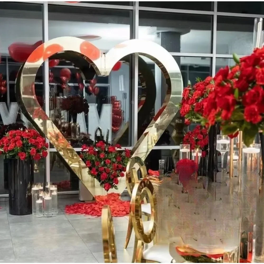 

Hot Sale Wedding Event Decoration Golden Love Design Arch