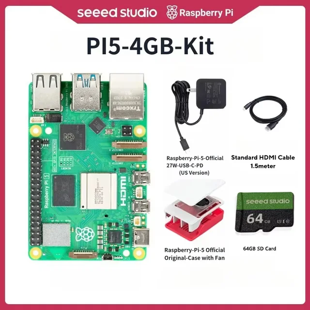 Raspberry Pi5 8GB 16GB 4GB 2GB Kit Laptop MIni PC Computer,2.4GHz