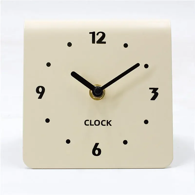 

Cream Style Desktop Clock Modern Mute Living Room Home Table Clock Student Bedside Table Clock Watch Decoration Ornaments