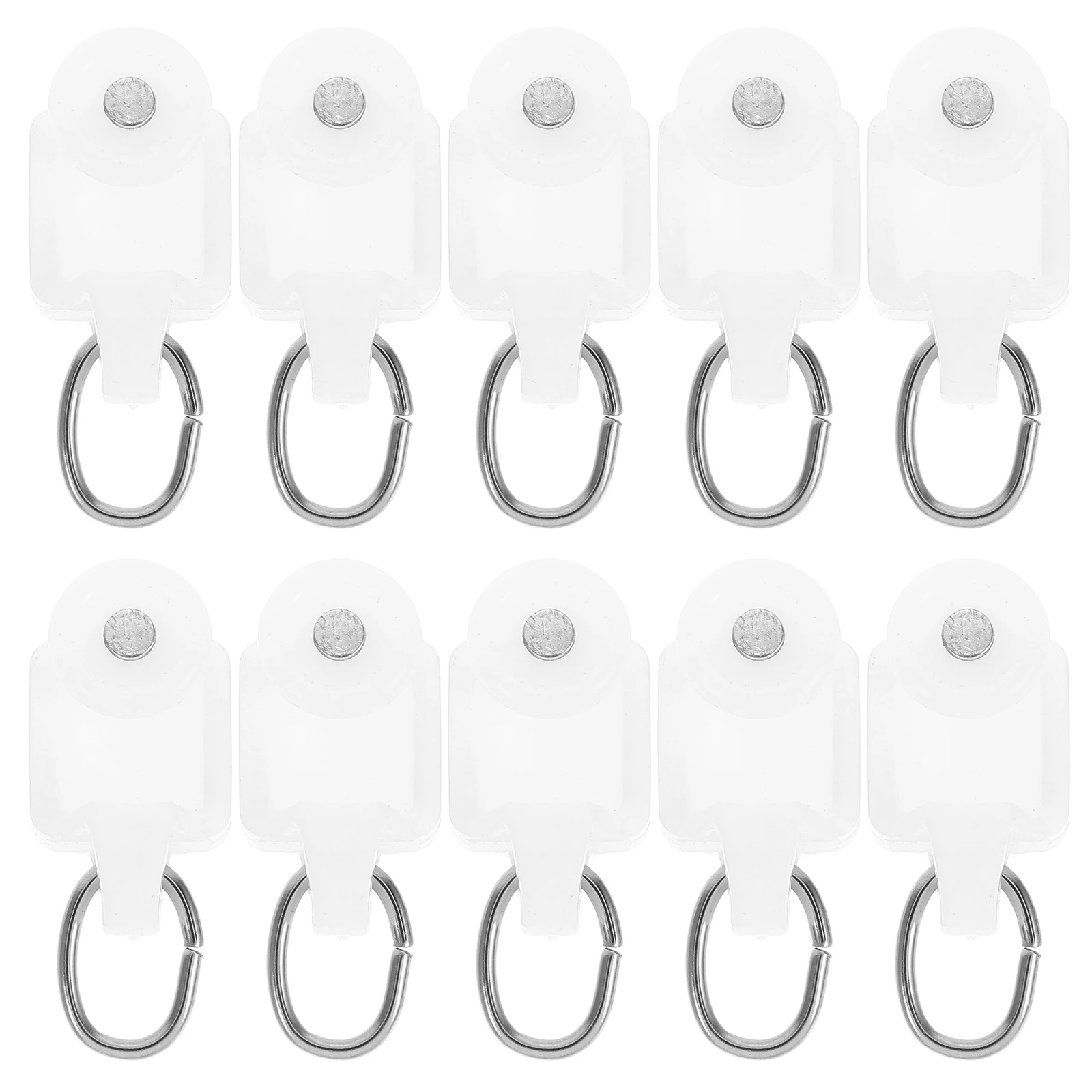 

50Pcs Silent Curtain Roller Accessories Pe Scratchproof Easy to Use for L Shape Rails Curtain Hook Roller