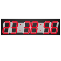 Jhering Modern Home Goods Popular Luminous Digital Stereo Clock Square 3D Wall Clock with Electric Motivity for Living Room