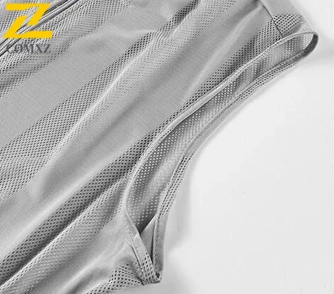 Men's Mesh Vest 2025 Summer New Solid Color Quick Drying Breathable Multi Pocket Outdoor Fishing Coat Men's Sleeveless Jacket