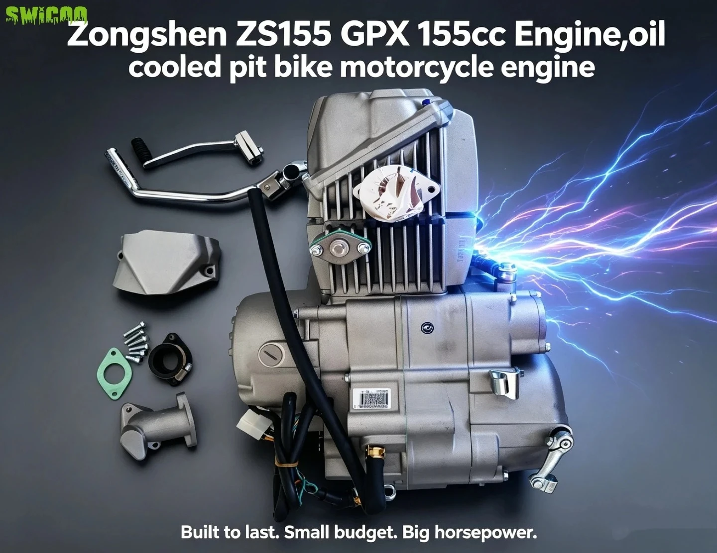 New Upgraded-Enhanced 4 Stroke Engine Motorcycle Engine Assembly 190CC Horizontal ZONGSHEN 190 Engine Daytona Anima 190cc