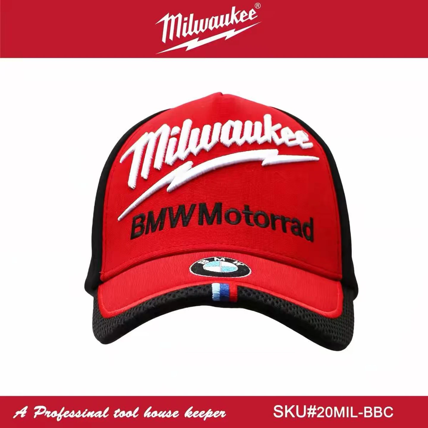 Milwaukee BMW Baseball Hat Accessories Tools Motorcycle Co branded Men's and Women's Baseball Hats, Racing Hat Accessories,