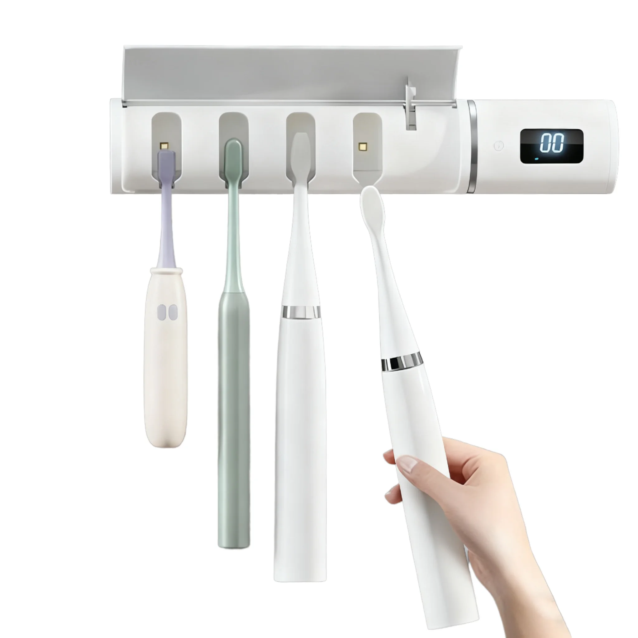wall-mount-uv-light-toothbrush-sterilizer-usb-rechargeable-for-multiple-users-family-multi-purpose