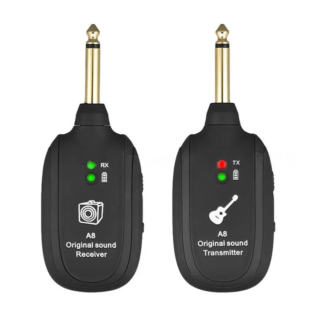 

Wireless Guitar System Built-In Rechargeable 4 Channels Receiver For Electric Guitar Transmitter Guitar Parts Guitar Pickup