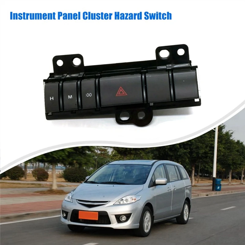 Car Instrument Panel Hazard Switch For Mazda 5 08-2010 CD87-66-170C C29166170C Dash Emergency Light Double Flash Button