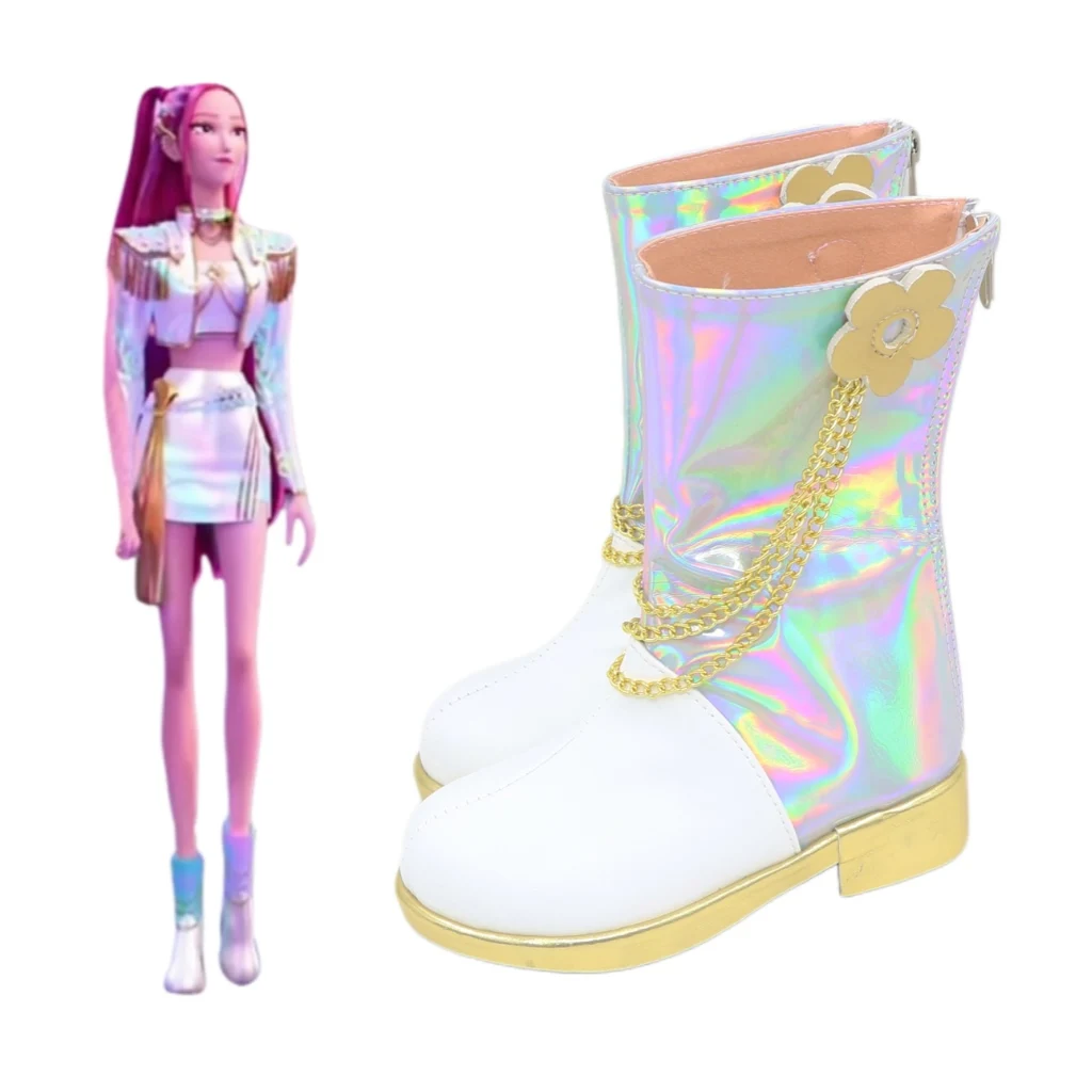 ชุดเต้นมิไร รองเท้าเคป๊อป รองเท้าคอสเพลย์นักล่าปีศาจ รองเท้าสำหรับผู้ใหญ่และเด็ก รองเท้าสำหรับงานฮาโลวีนและงานคาร์นิวัล