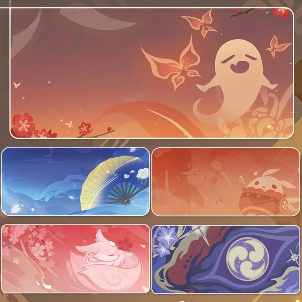 

Genshin Pattern Game Mouse Pad Extra Large Mandrill Ganyu Walnut Two-dimensional Computer Keyboard E-Sports Desk Mat