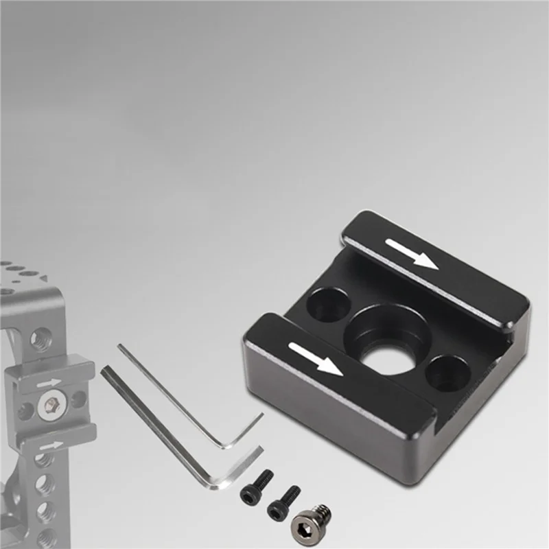 Daily 2Set 1/4 Thread Cold Hot Shoe Mount Adapter For DSLR Camera Cage Rig /Flash /LED Light /Microphone /Monitor Mounting