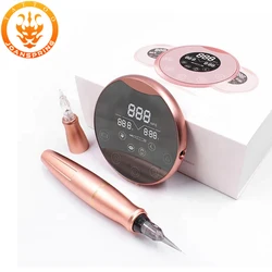 Professional Rose Gold Digital  P90 Tattoo machine Permanent Rotary Tattoo Makeup Machine Set dermografo micropigmentacion Kit