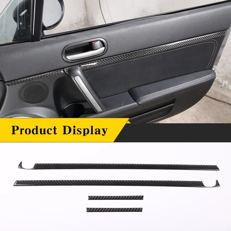 

For Mazda MX-5 2009-2014 Soft Carbon Fiber Auto Door on Trim Strip Sticker Car Interior Modification Accessories