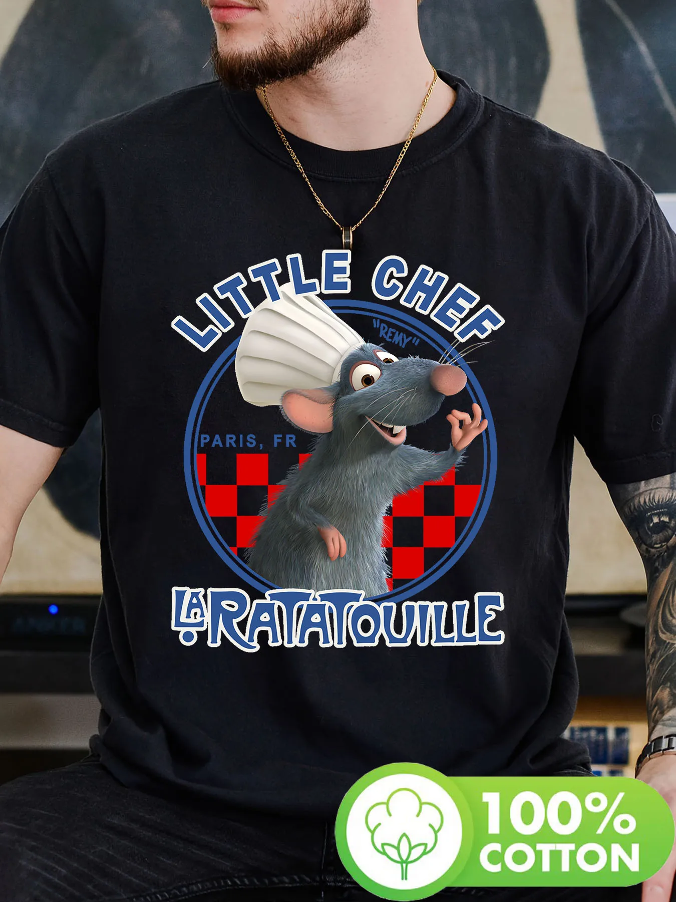 ديزني راتاتوي ريمي تي شيرت مطبوع الرجال موضة الاتجاه الراحة أفضل الرجال والنساء جميع المواسم القطن طاقم الرقبة قصيرة الأكمام #1