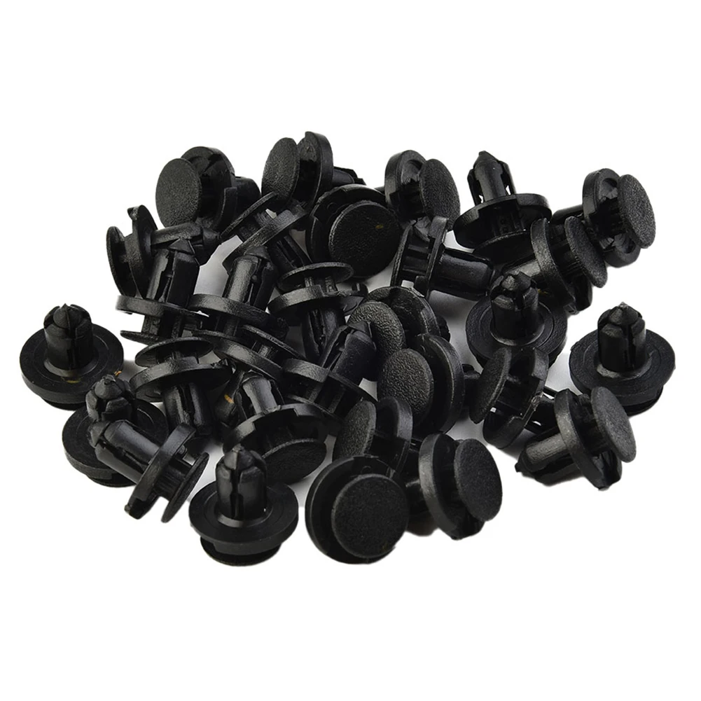 50Pcs 10mm Car Rivet Clipsfor Buses Trains Planes Truck Caravans And Cars Black Plastic Side Skirts Bumpers Fitting Accessories