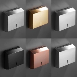 Modern Wall-Mounted Towel Dispenser Easy Installation Sturdy Construction Strong Load-bearing gold