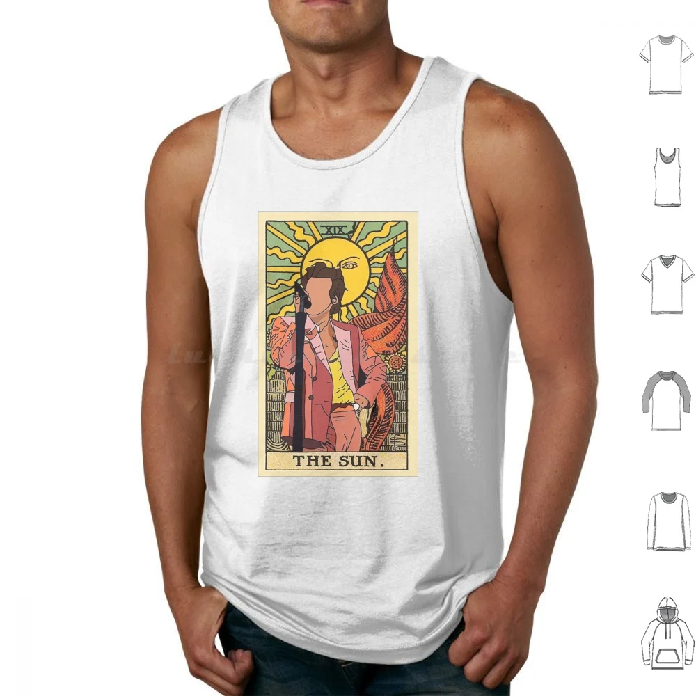 Harry As The Sun Tank Tops Vest Sleeveless Watermelon Sugar Treat People With Kindness Music Retro Vintage 1d Album Cherry