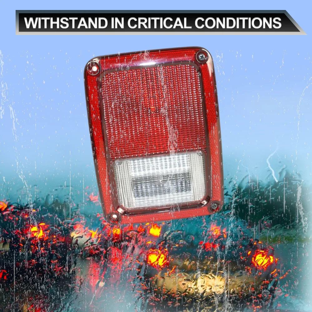 ل جيب رانجلر JK 2007 2008 2009 2010 2011 20122 013 2014-2017 الذيل ضوء الجمعية مع مصابيح الهالوجين 55077891AH 55077890AH
