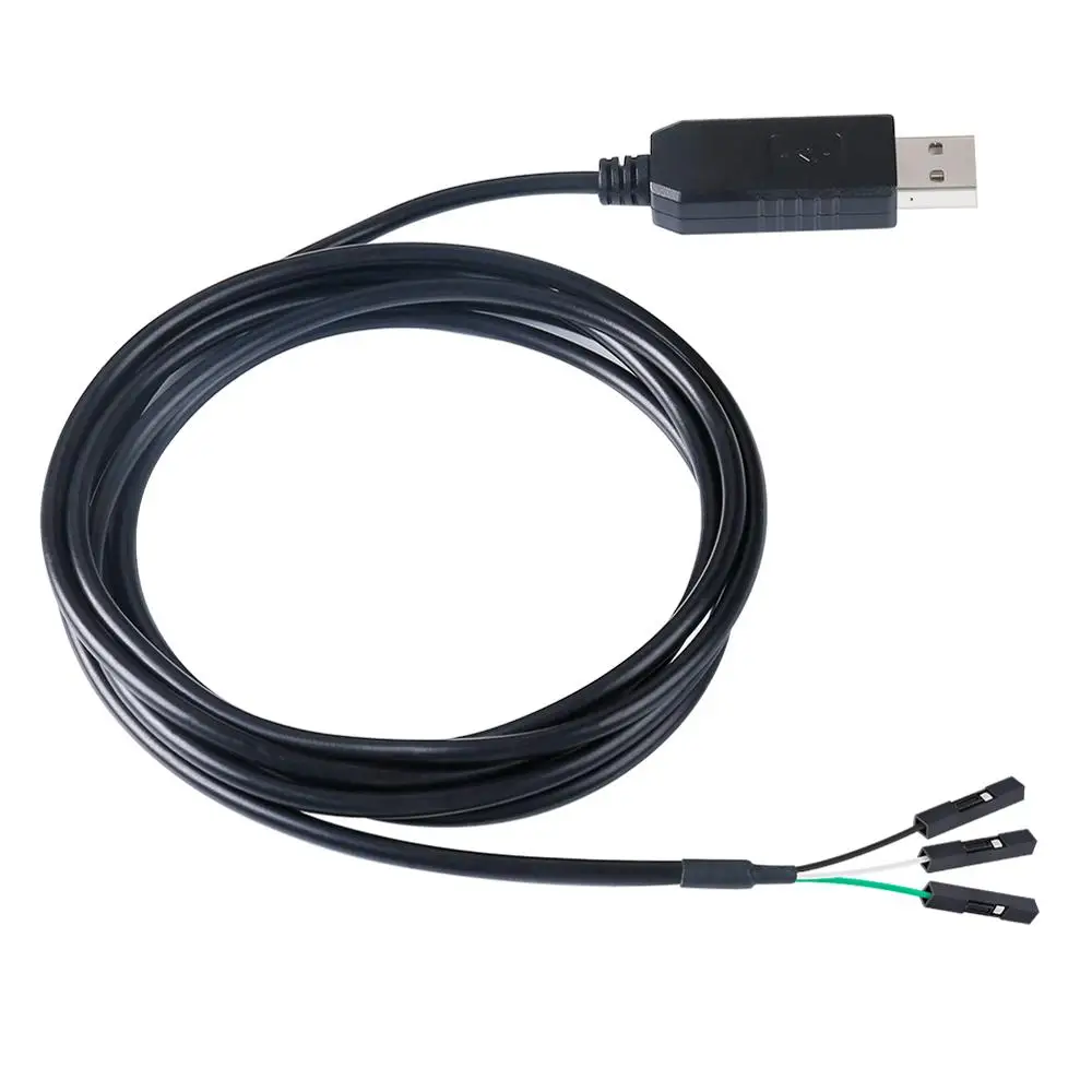 

2PCS DTECH USB To TTL Serial 3.3V Adapter Cable TX RX Signal 3 Pin 0.1 Inch Pitch Female Socket FT232RL Chip Win 10 8 7