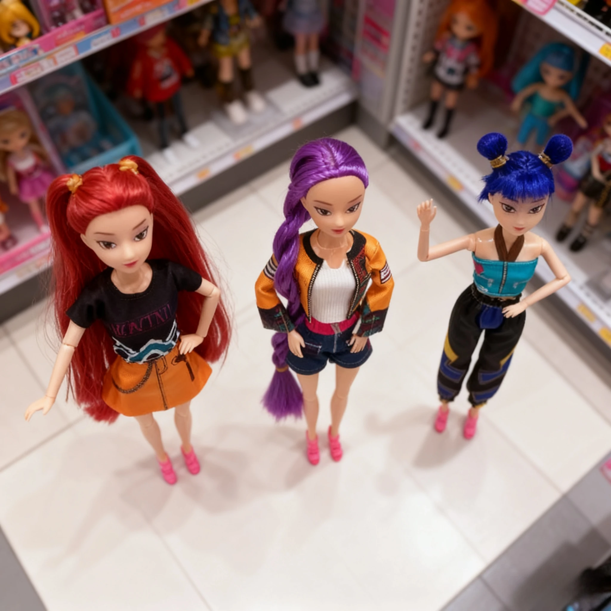 Hot Kpop Demon Hunters Rumi Action Figure Party K-POP Demon Slayer Vinyl Doll Zoey Desktop Ornament Toy For Kid Christmas Gifts