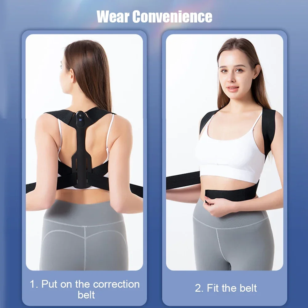 Smart Posture Corrector Vibration Sensor Back Support Belt Shoulder Braces Support Orthopedic Spine Postureal Vest Backbelt USB