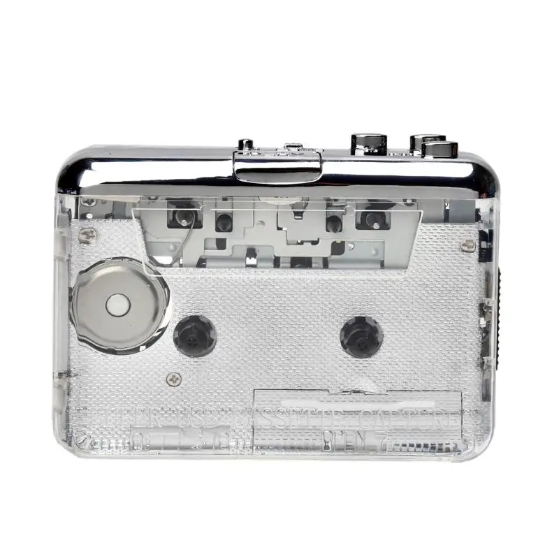 

Cassette Player Portable Tape Recorder To Mp3 Full Transparent Shell Type-C Port Dropship