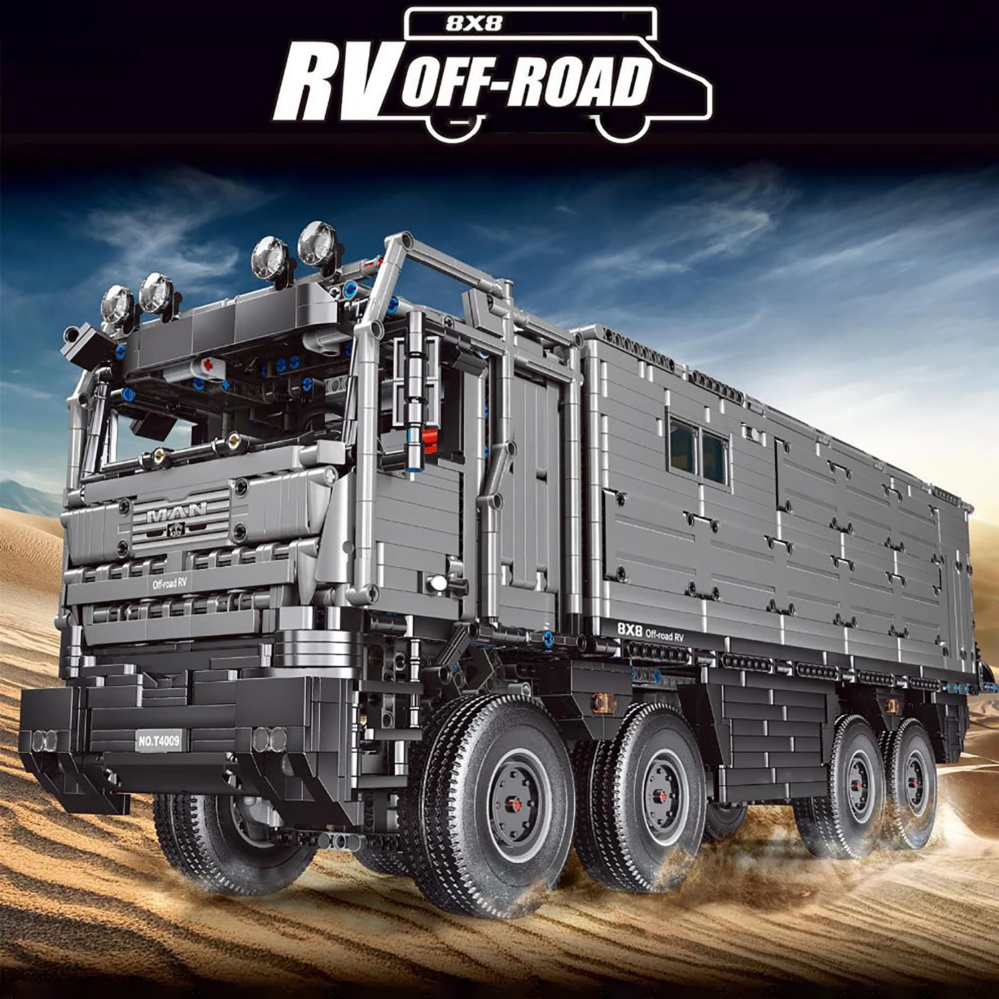 6068 Uds 8x8 RV bloques de construcción todoterreno técnico todoterreno autocaravana ciudad pasajeros camión Van ladrillos juguetes para niños adultos regalos