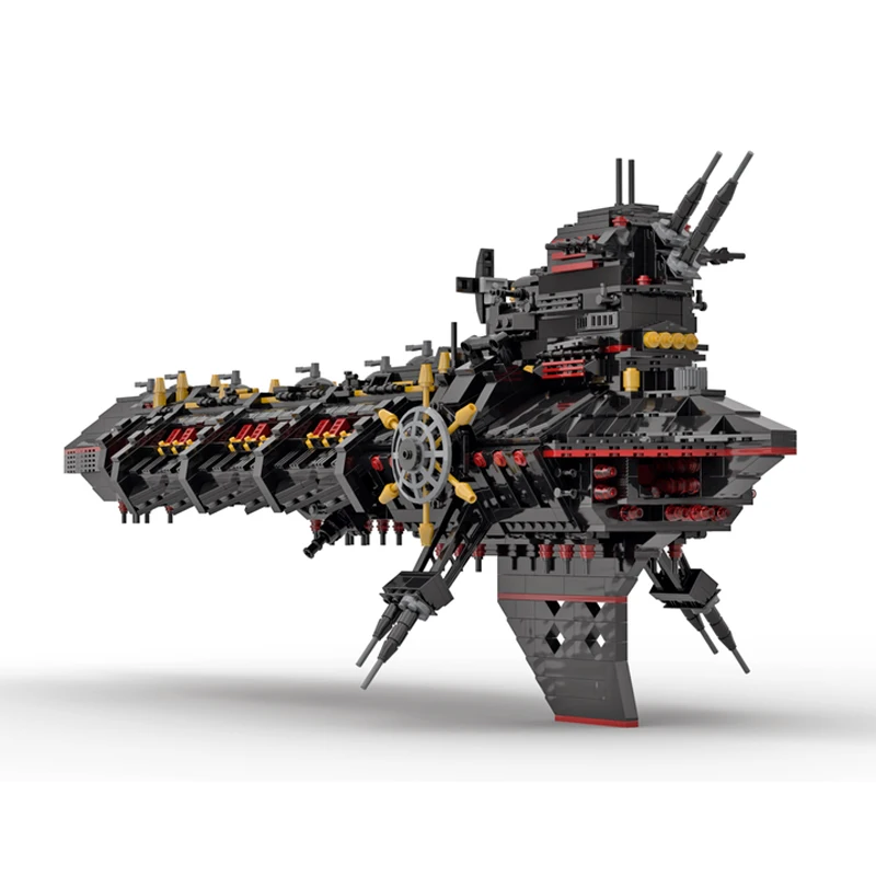 MOC Game 40k Vengefuled Spirit Glorianaed Class Battleship Model Building Blocks Set Weapon Warship MOC-161010 Bricks Toys Gift