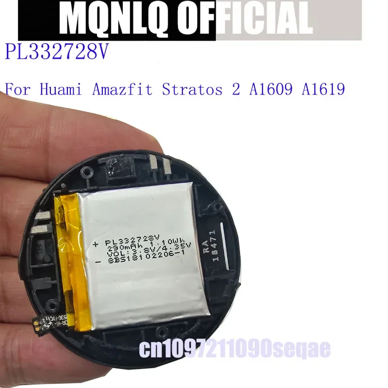 

PL332728V 332728 290 мАч A1609 аккумулятор для Huami Amazfit Stratos 2 A1609 A1619 умные часы аккумулятор Bateria