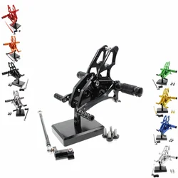 Motorcycle CNC Pedals Back Step Adjustable Position Rearset Footrest Foot Pegs for Yamaha YZF R15 2012-2017 Accessories