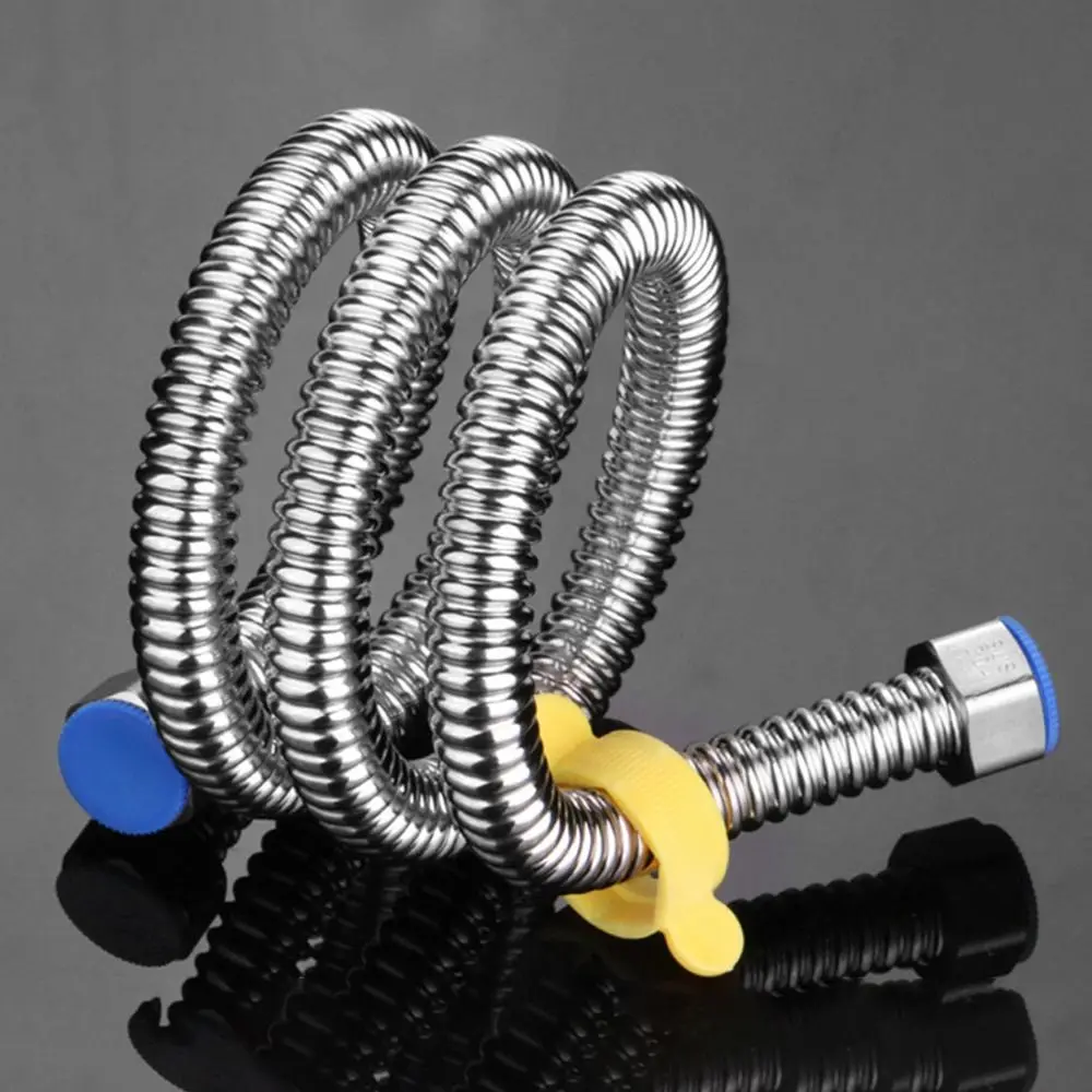 Silicone Gasket Plumbing Hose Corrugated Non-slip Installation Corrugated Water Pipe with Wrench Pipeline Protection