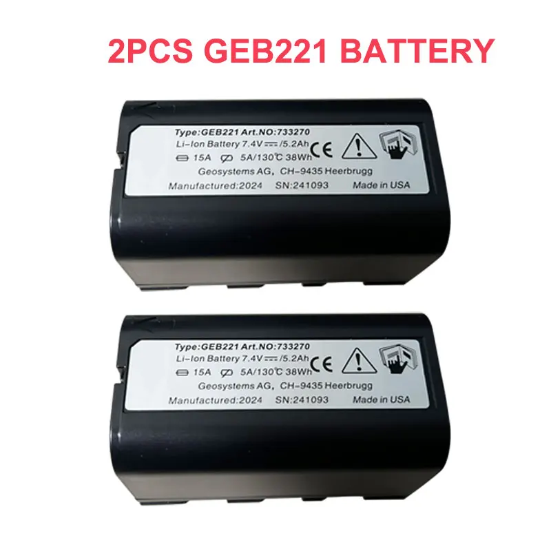 

2 шт. GEB221 аккумулятор для SWISS TYPE ATX1200 TS02 TS06 TS09 TPS1200 литий-ионный аккумулятор тахеометра