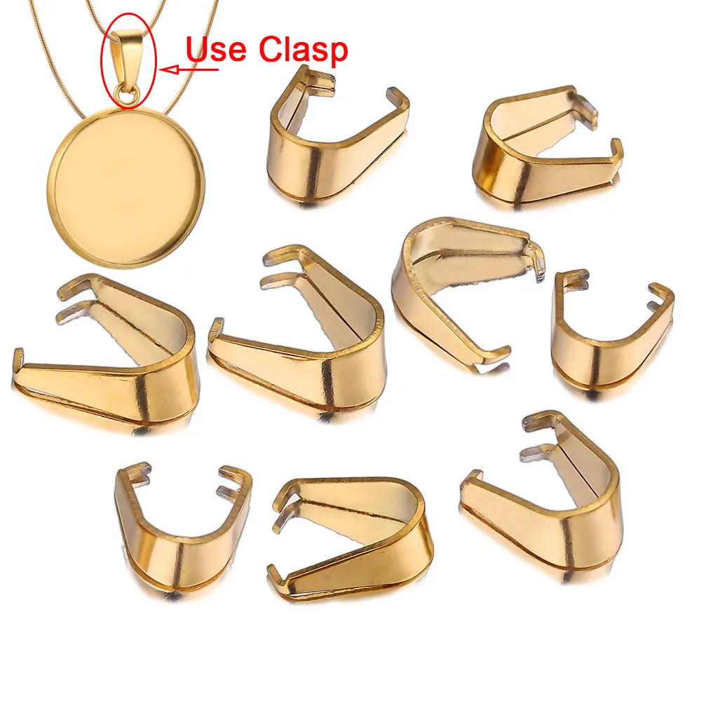 50pcs Lot Stainless Steel Clasps Pinch Bailes for Jewelry Connector Bracelet Charm Melon Seeds Buckle Pendant Clip DIY Findings