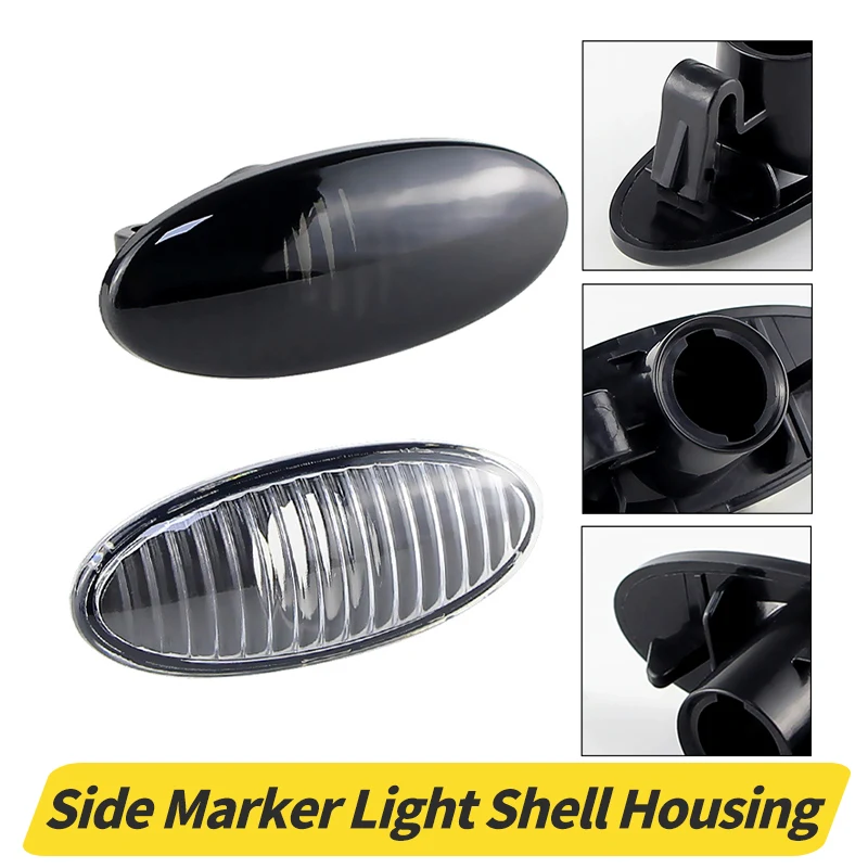 2PCS For Nissan X-trail Qashqai J10 Cube Juke Leaf Micra K13 Note E11 Car Turn Signal Side Fender Marker Light Cover Shell