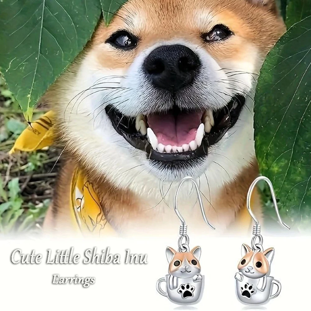 Cute and Stylish Pair of Small Shiba Inu Earrings That Are Skin-friendly and Non-allergenic, APerfect Gift for Family andFriends