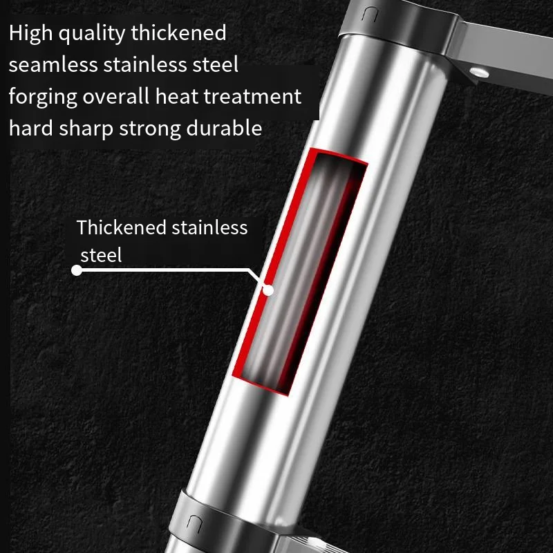 Échelle Télescopique Pliante à oral rons Multifonctionnelle en Acier Inoxydable, Marchepied de Levage