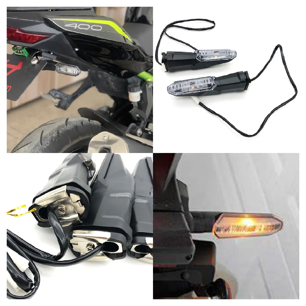 Fit for Kawasaki ZX10R ZX6R Ninja 636 ABS ZX-6R ZX-25R ZX-4R KRT 2019-2024 Motorcycle Rear Turn Signals LED Indicator Lights Set