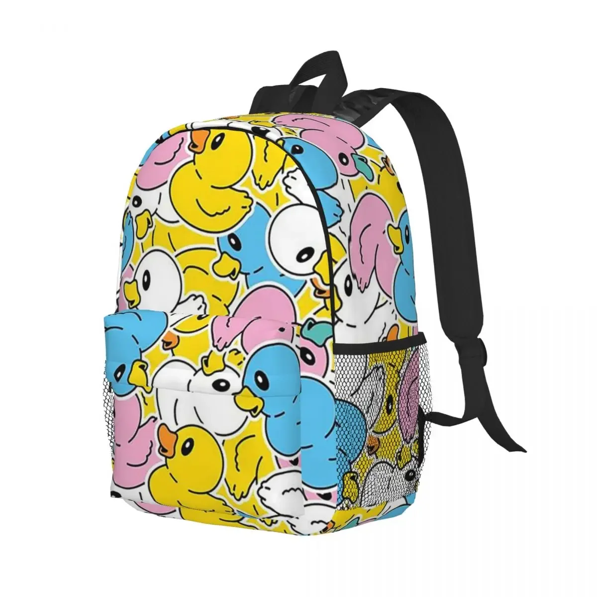 

Colorful Rubber Duck Backpack Student Boys Girls BookBag Children School Bag Laptop Shoulder Bags for Men Women