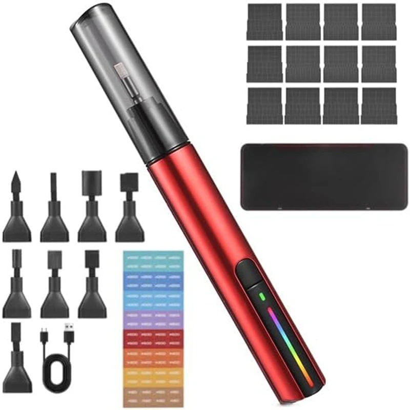 

BEAU-Reciprocating Detail Sander,USB Charging Sanding Pen,3 Speed Adjustable Colorful Cordless & Self-Adhesive Sandpaper