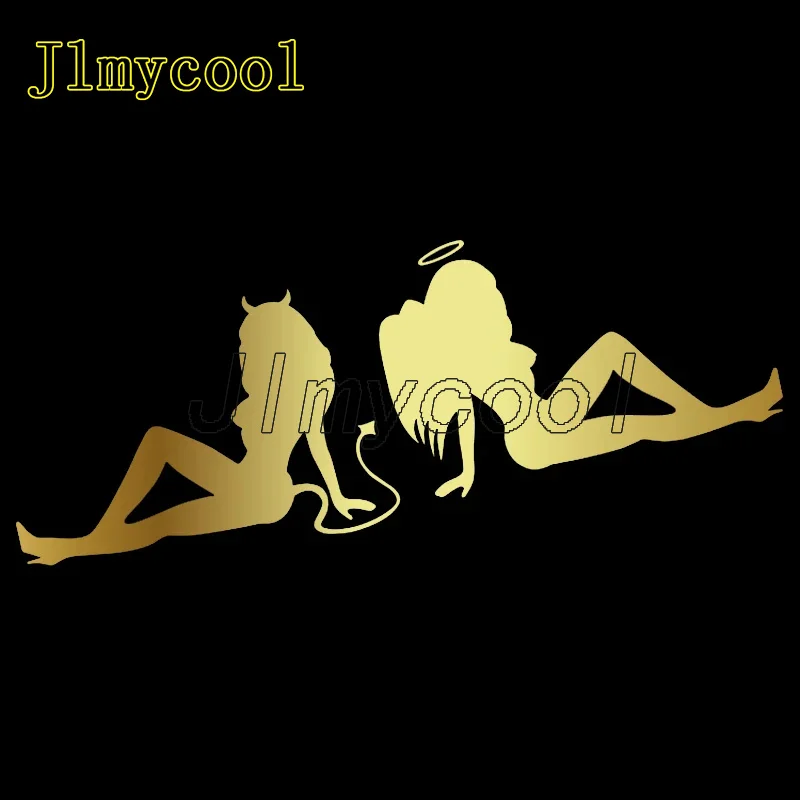 

3D Car Beauty Temptation To Angels And Demons Funny Vinyl Stickers and Decals On Car Styling 20*7cm Decal Stcker