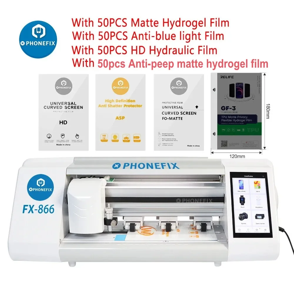 PHONEFIX FX-866 Резак для экранной пленки Wi-Fi + Bluetooth Интеллектуальное управление Гибкая гидрогелевая пленка Защитная пленка для экрана Станок для резки PHONEFIX FX-866 Резак для экранной пленки Wi-Fi + Bluetooth Интеллектуальное управление Гибкая гидрогелевая пленка Защитная пленка для экрана Станок для резки