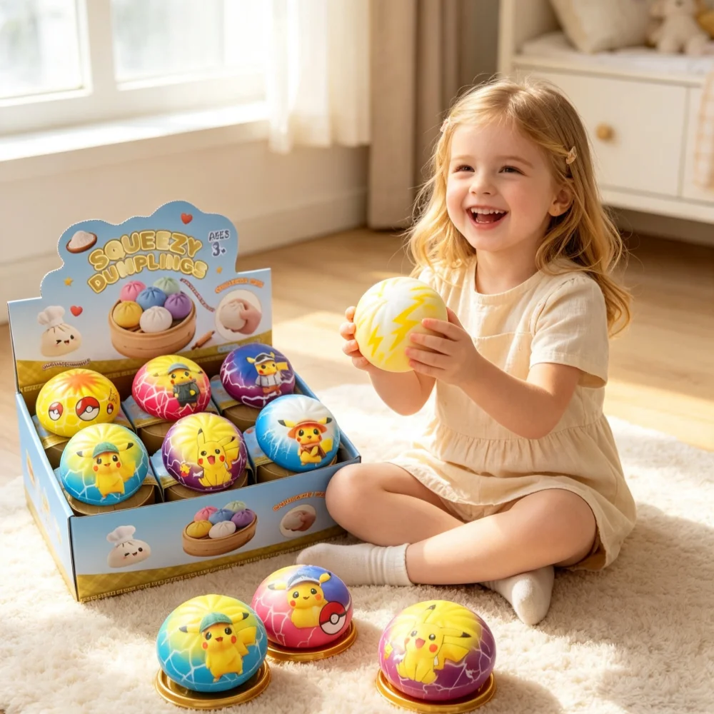 Pokémon Slow-Rebound Squishy Bun Spielzeug. Ein kleines Gadget zur Stresslinderung – kreatives Geschenk und lehrreicher Anreizartikel.