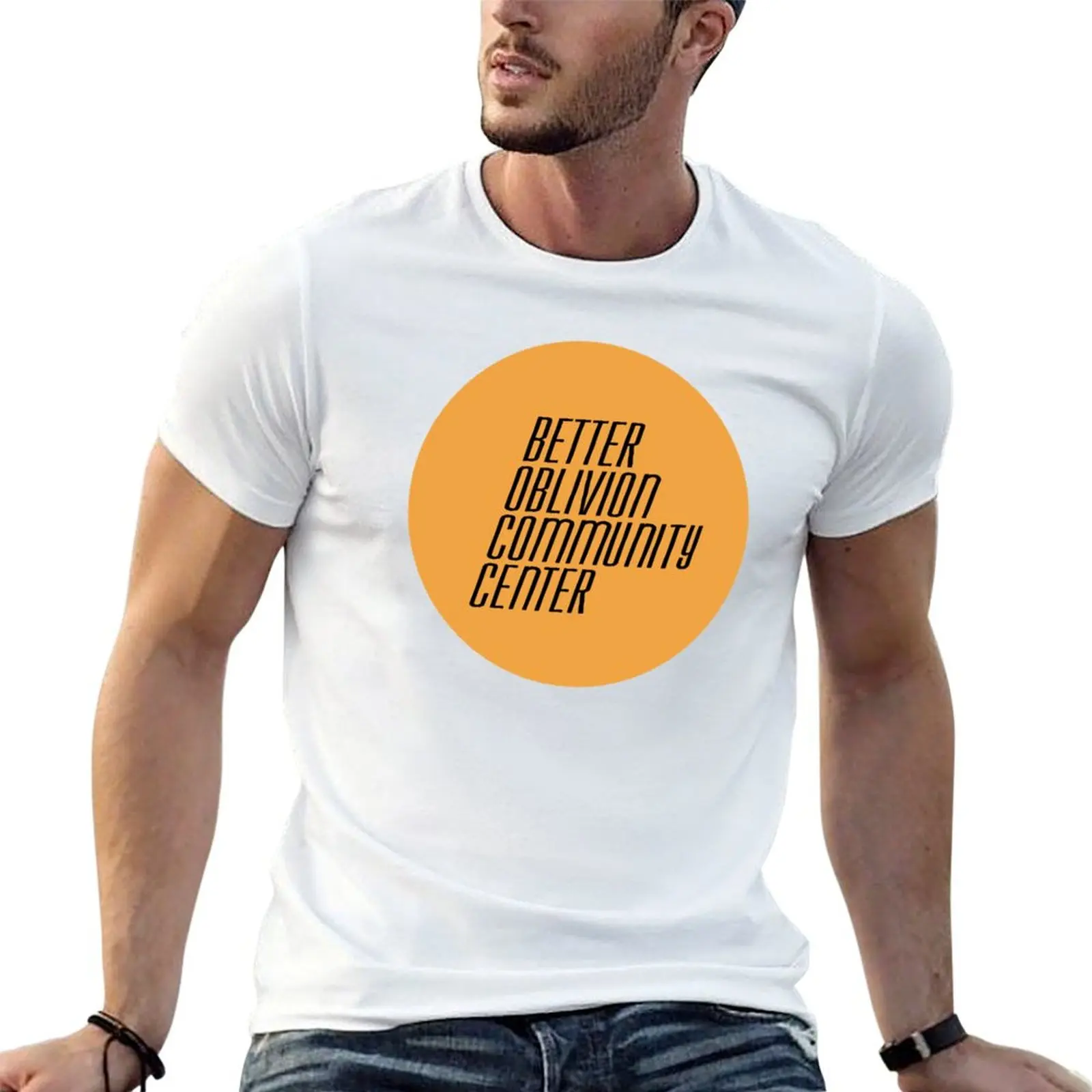 T-shirt Better Oblivion Community Center (circle) T-shirt simple de couleur unie à col rond
