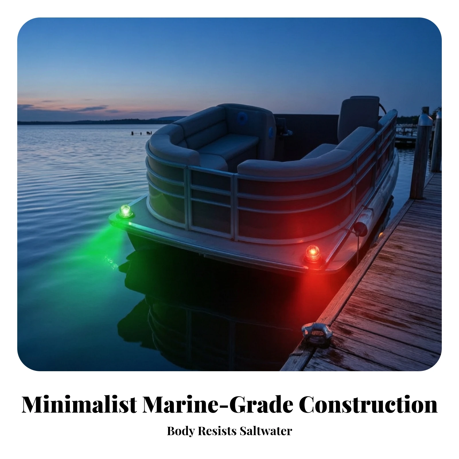 Boat Navigation Light Pair 12V Navigation Lights with Red and Green Lenses Sidelights with Stainless Steel Housing Low