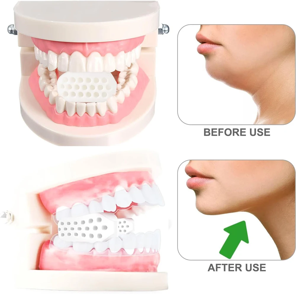 Jawline-Übungsgerät für Männer und Frauen, Silikon-Kiefer-Übungsgerät, Zahnfleischtabletten, Kiefer-Trainer und Kiefer-Übungsgerät für Anfänger, intermittierten – Detail 5