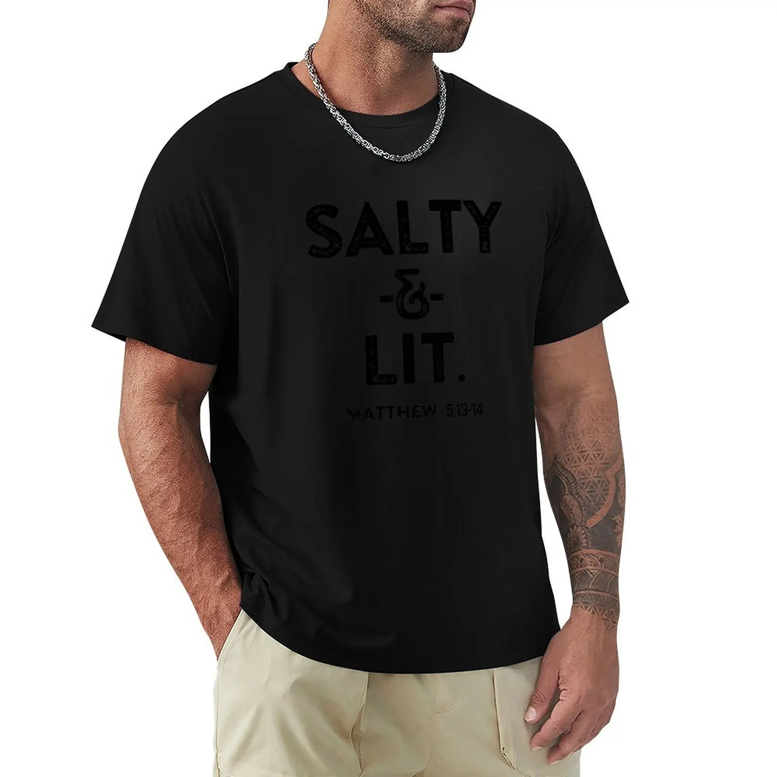 Salty & Lit Christian Gift Ideas T-Shirt basketball graphic tees animal prinfor boys mens t shirts