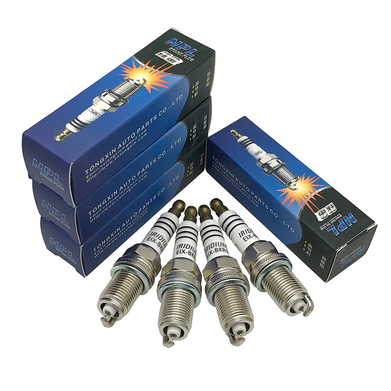 4-Pack BKR5EIX-11 Iridium Spark Plugs – Fits Geo, Hyundai, Kia, Mazda, Nissan, Isuzu – AUTO-WF 5464