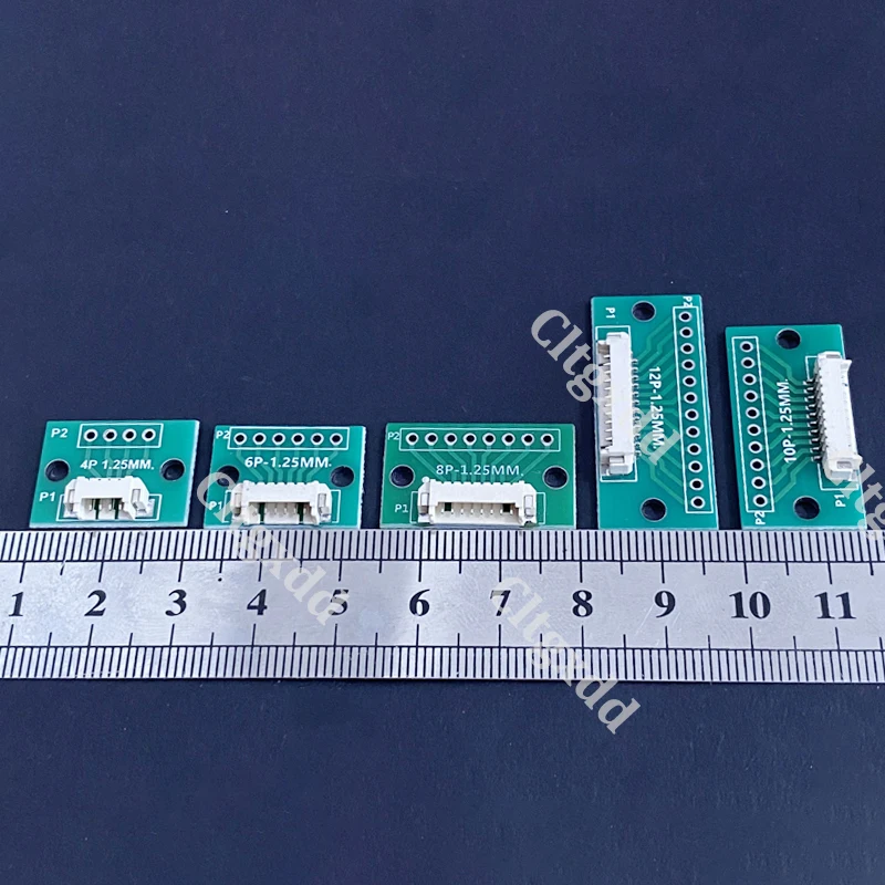 1,25 mm Rastermaß Horizontaler SMD-Anschlussadapter 4P 6P 8P 10P 12P JST-Adapterplatine umgewandelt in 2,54 mm DIP-Stiftleiste PCB-Testplatine – Detail 9