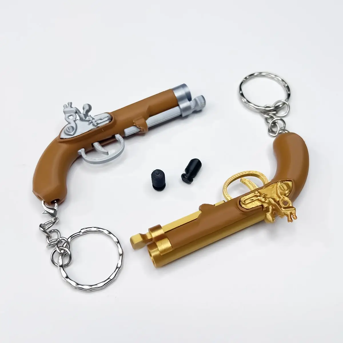 

Mini Pirate Gun Treasure Box Flintlock Finger Guns Model Ornament, Retro Bag Hanging Decoration