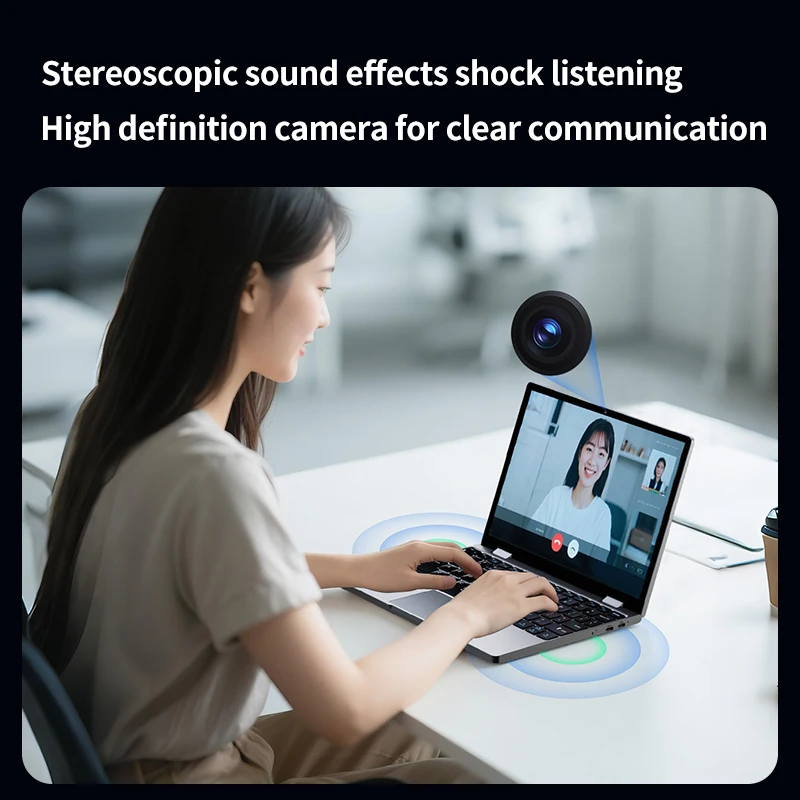 Zwide 10.5 inch Mini Laptop Tablet 2 in 1 Business Notebook Computer for Travel and Office