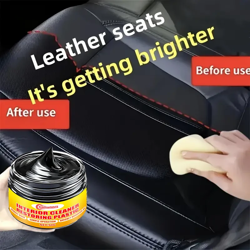 Многоцелевой автомобильный воск с нанокристаллическим покрытием, внутренний блеск и защита шин, черный ремонт пожелтения автомобилей для приборной панели